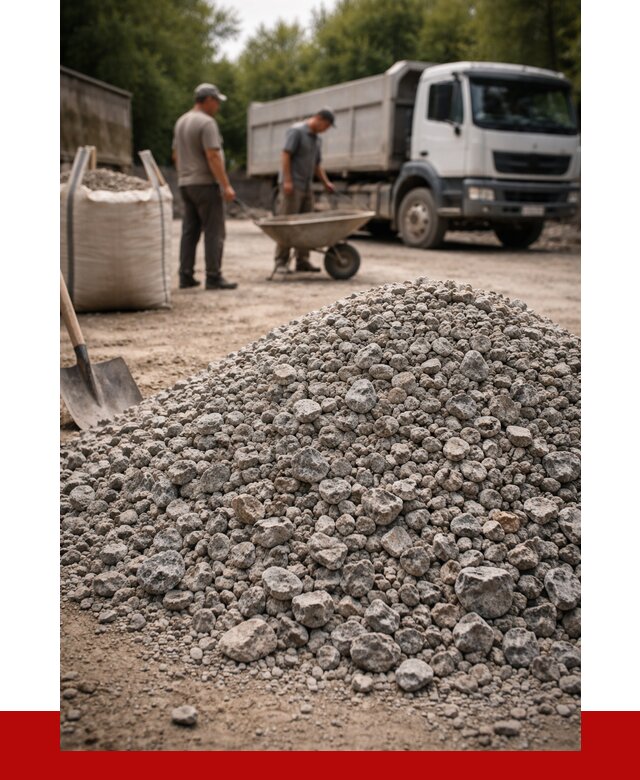 Гранитный щебень фракция 20-40 в Белогорске от 3265 руб. ПРОНЕРУДБгк