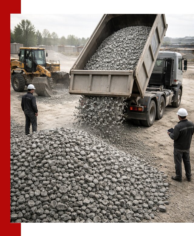 Доставка гранитного щебня фракции 20-40 в Белогорске