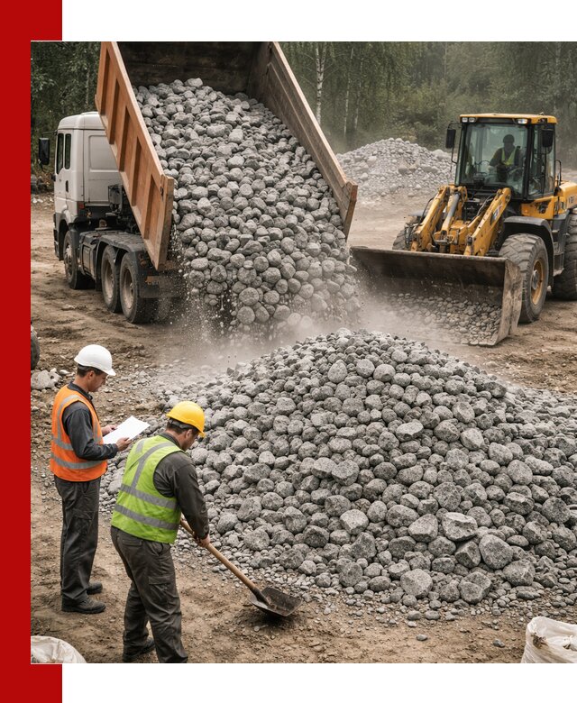 Гранитный щебень фракция 70-150 доставка в Белогорске