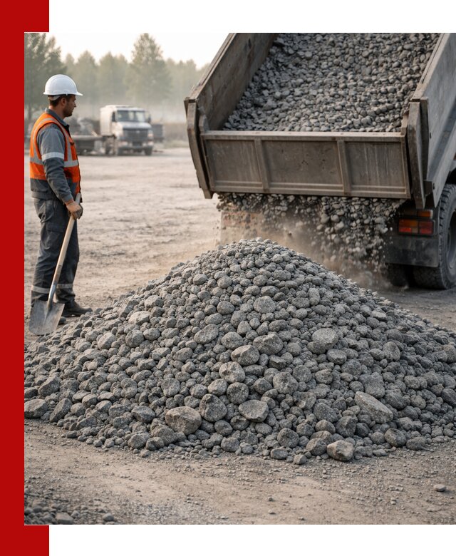 Гранитный щебень фракции 100–201 для строительства в Белогорске