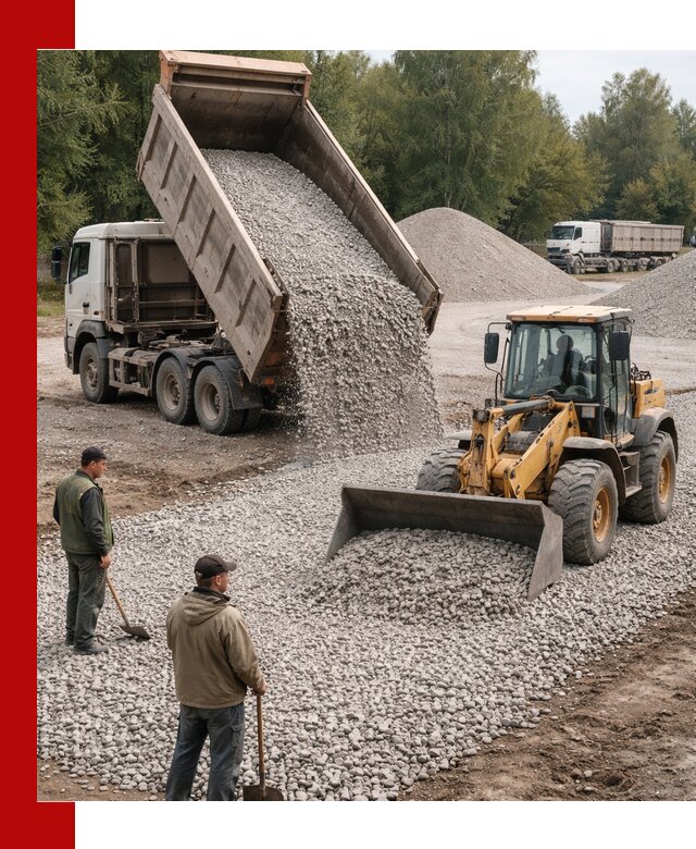 Купить гравийный щебень фракция 20-40 в Белогорске с доставкой