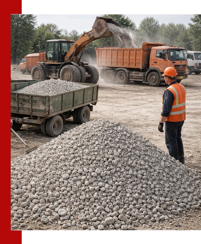 Доставка известнякового щебня фракция 20–40 в Белогорске