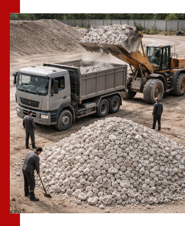 Известняковый щебень фракция 70–150 с доставкой в Белогорске