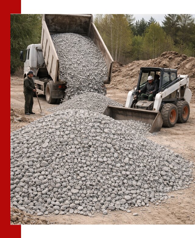 Доставка доломитового щебня в Белогорске напрямую от карьера