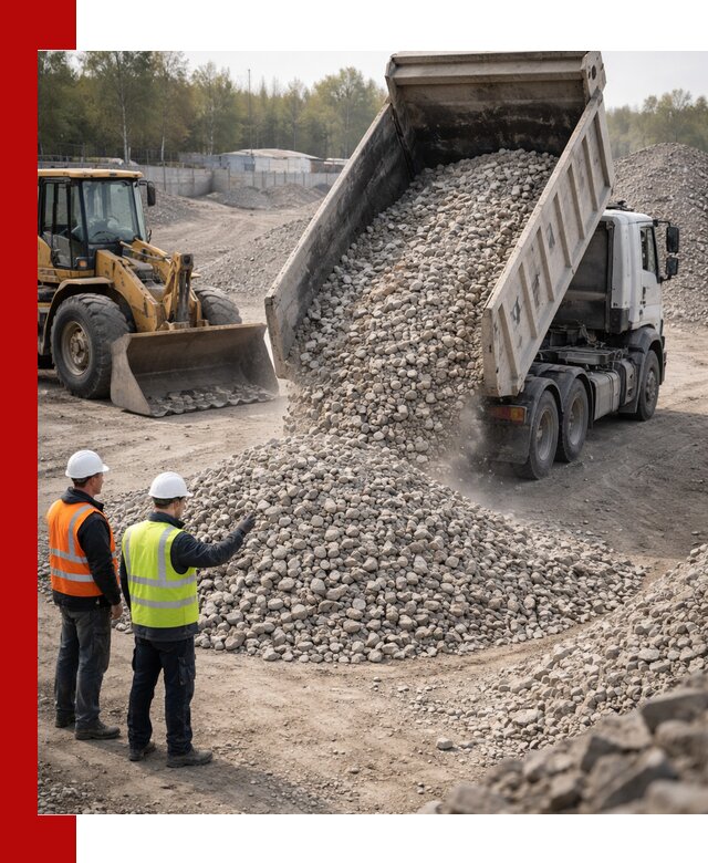 Вторичный щебень фракция 40–70 доставка в Белогорске