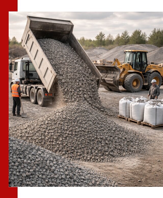 Бетонный щебень фракция 5–20 с доставкой в Белогорске