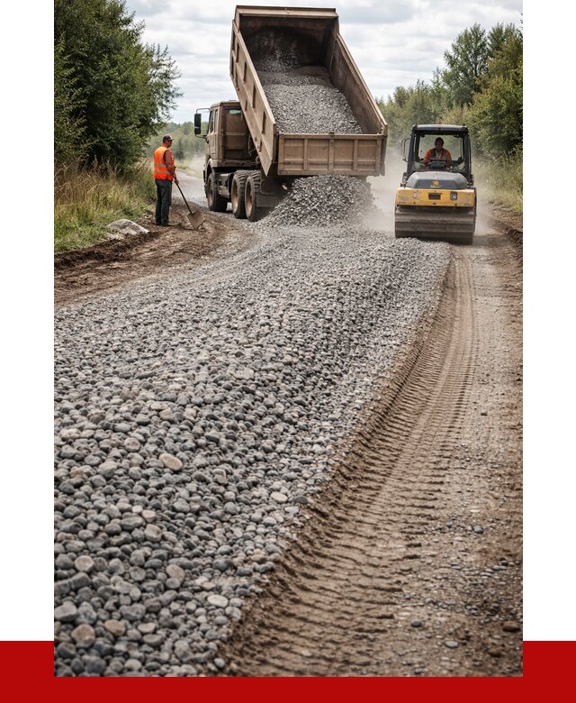 Щебень для отсыпки дороги в Белогорске от 2755 р. ПРОНЕРУДБгк