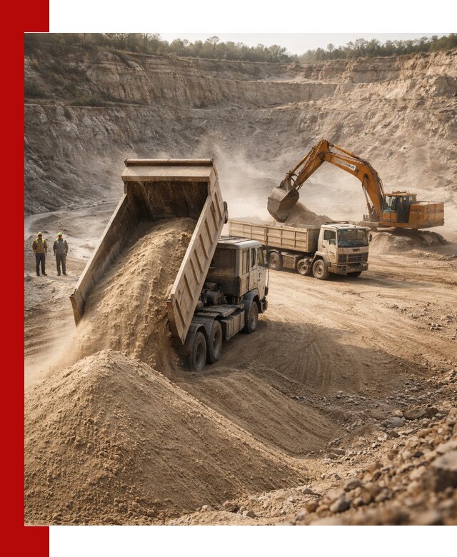 Карьерный песок навалом с доставкой в Белогорске