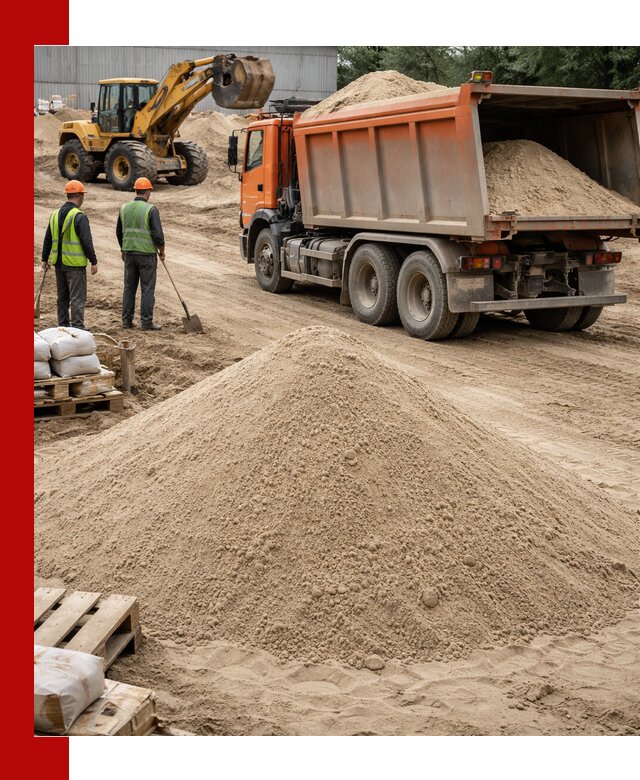 Доставка и продажа мытого речного песка в Белогорске
