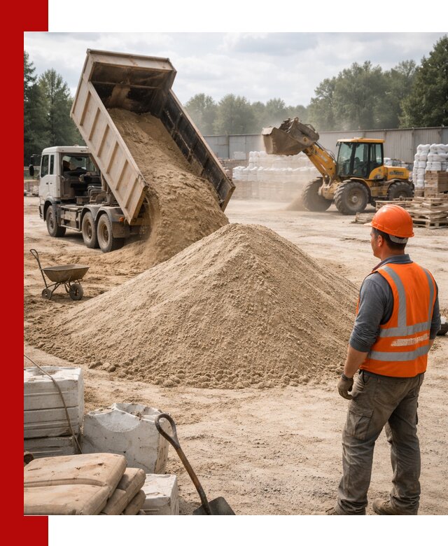 Доставка строительного песка с самосвалом в Белогорске