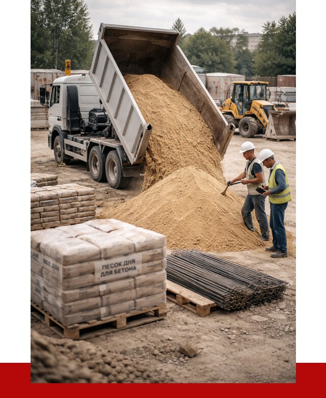 Песок для бетона в Белогорске от 2551 р. с доставкой, ПРОНЕРУДБгк