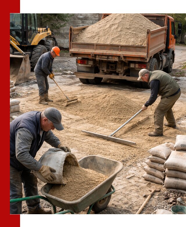 Поставка песка для стяжки в Белогорске с быстрой доставкой