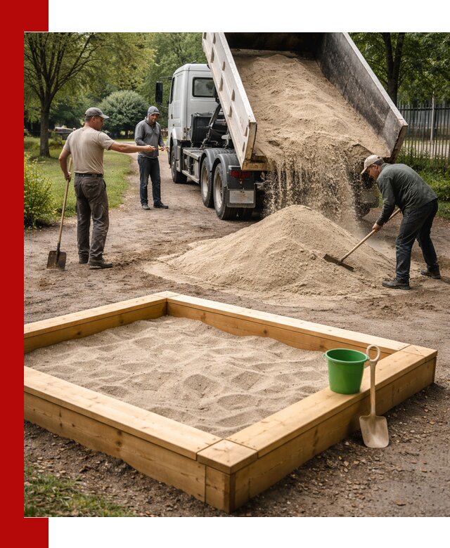 Песок для песочницы с доставкой в Белогорске недорого и чистый