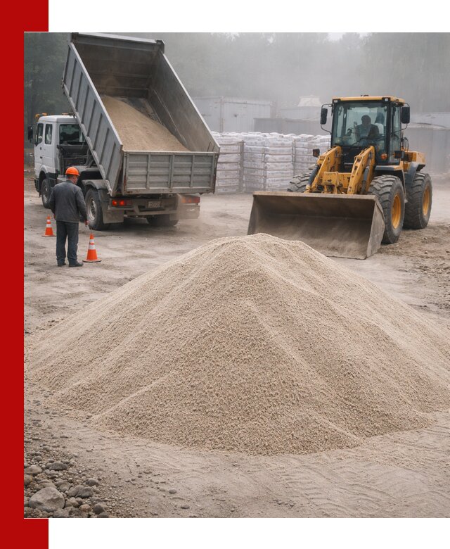 Кварцевый песок фракция 0–8 для стройработ в Белогорске