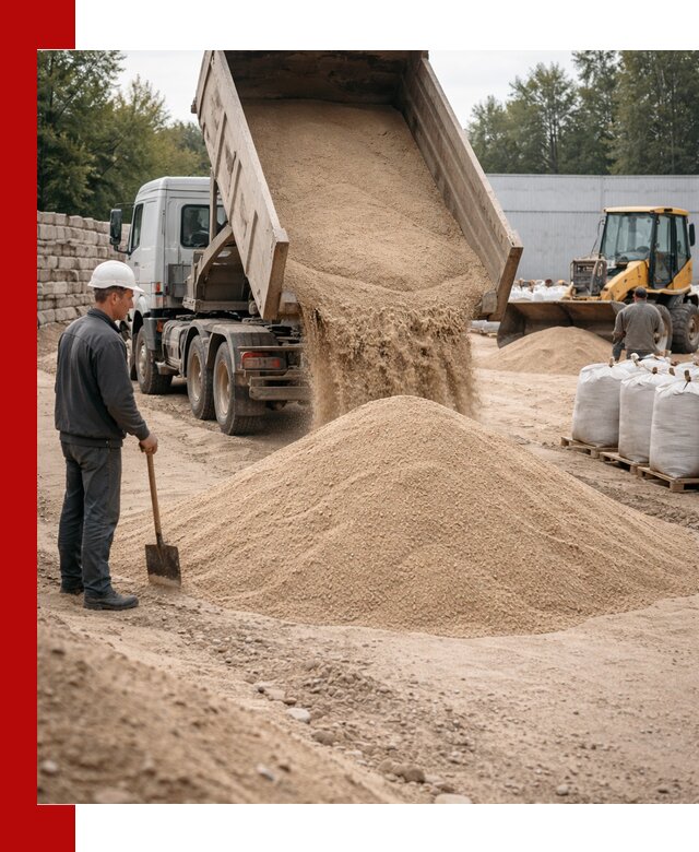 Кварцевый песок фракция 0–3 мм с доставкой в Белогорске