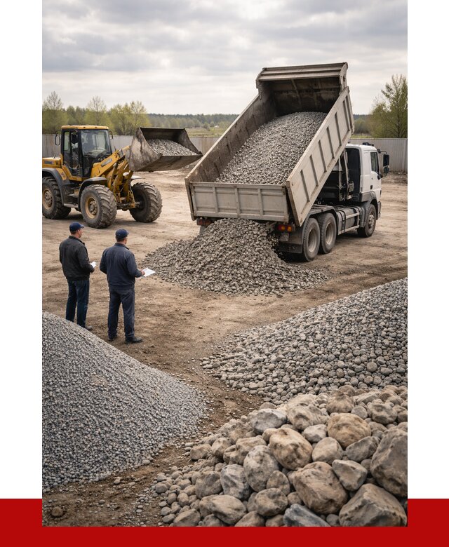 Гравий и камень с доставкой в Белогорске от 4285 р. - ПРОНЕРУДБгк