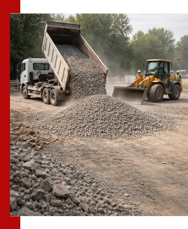 Гравий фракция 5–20 доставка в Белогорске оптом и в розницу