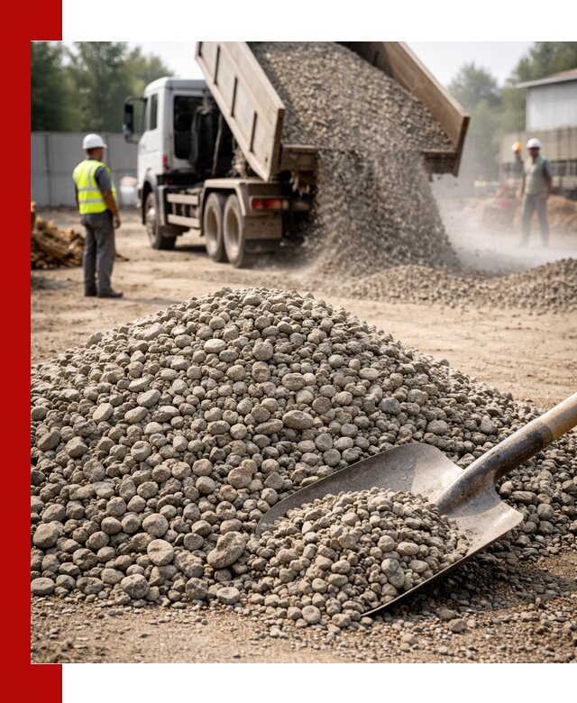 Доставка гравия фракции 20-40 в Белогорске с самосвалами