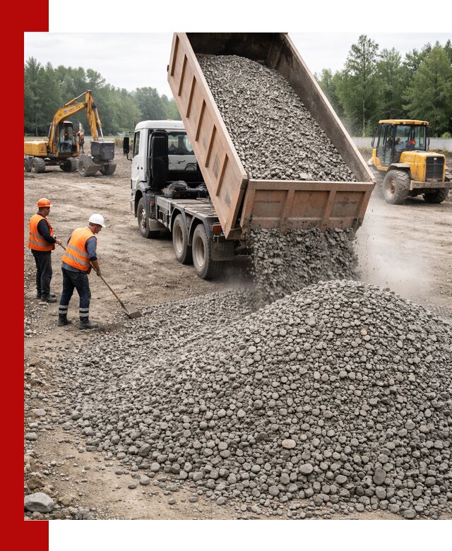 Доставка гравия фракции 40-70 в Белогорске оптом и в розницу