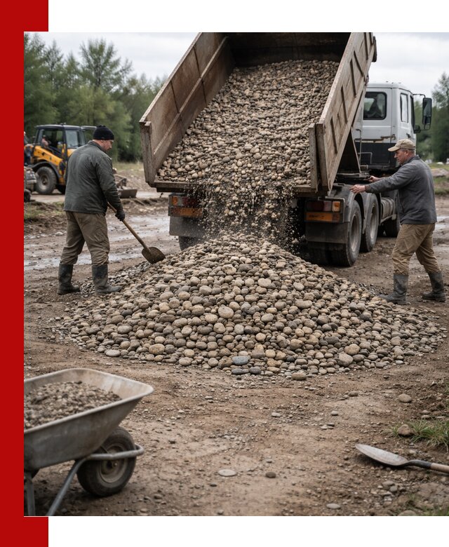 Доставка гальки речной оптом и в розницу в Белогорске