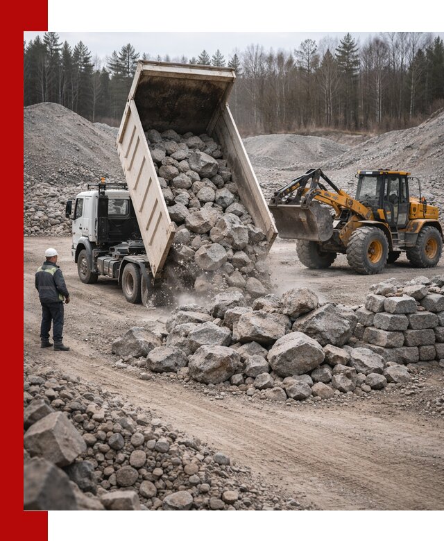 Доставка и продажа бутового гранитного камня в Белогорске