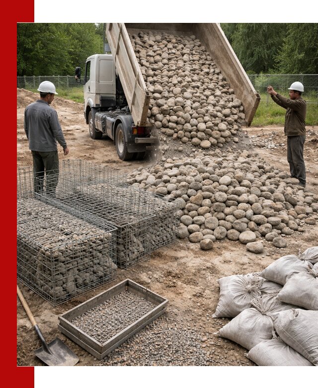 Камень для габионов фракция 70–151 в Белогорске