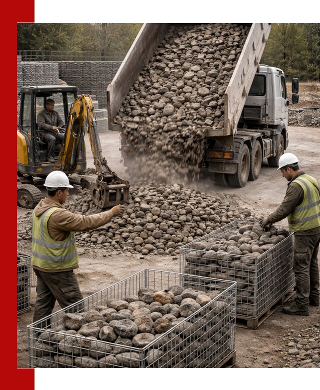 Камень для габионов фракция 100–201 в Белогорске