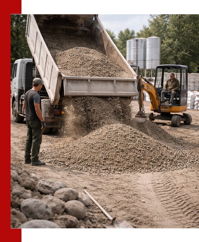 Доставка ПГС С3 в Белогорске самосвалами и миксерами
