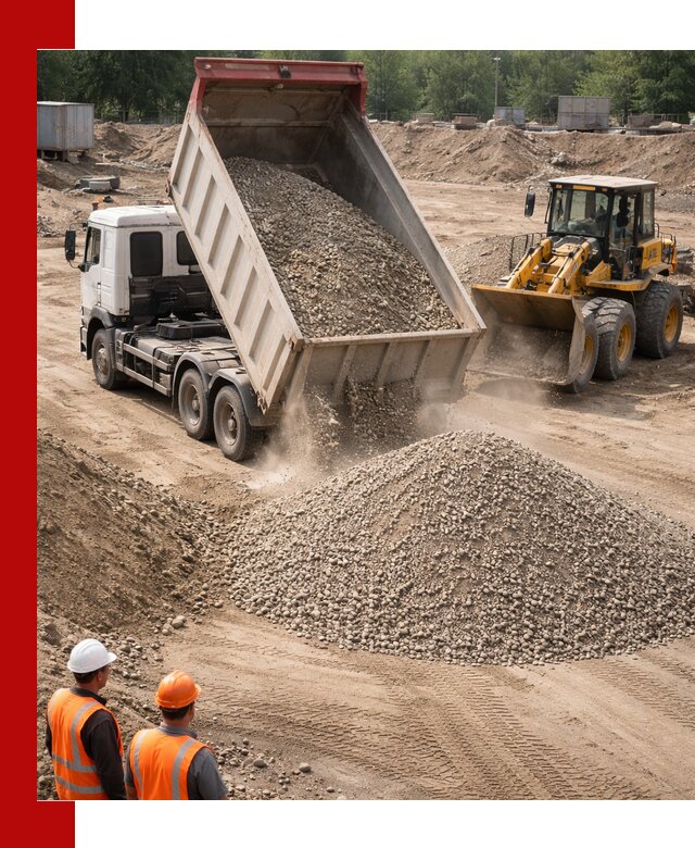 Щебень с песком (ЩГПС С2) с доставкой в Белогорске
