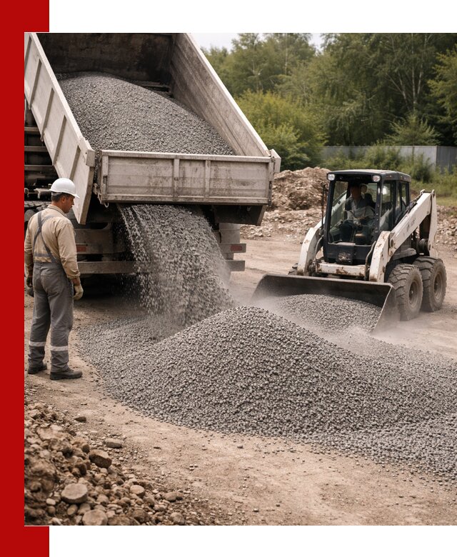 Доставка гравийного отсева 0-5 в Белогорске оптом и в розницу