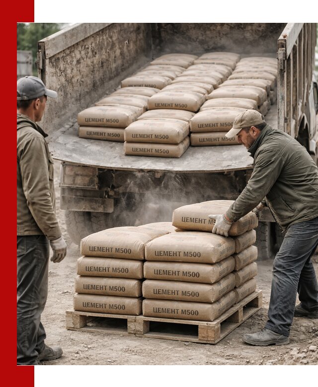 Цемент М500 с доставкой самосвалом в Белогорске