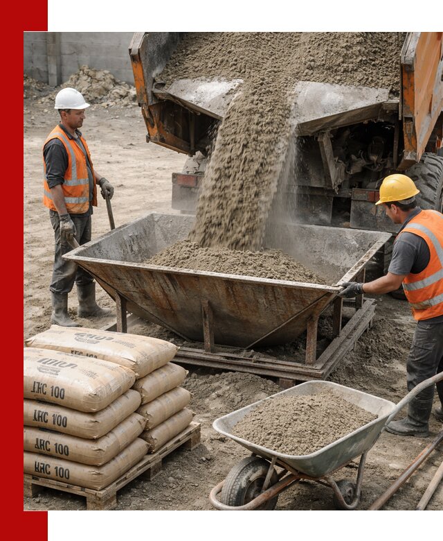 Доставка цементно-песчаной смеси М100 в Белогорске