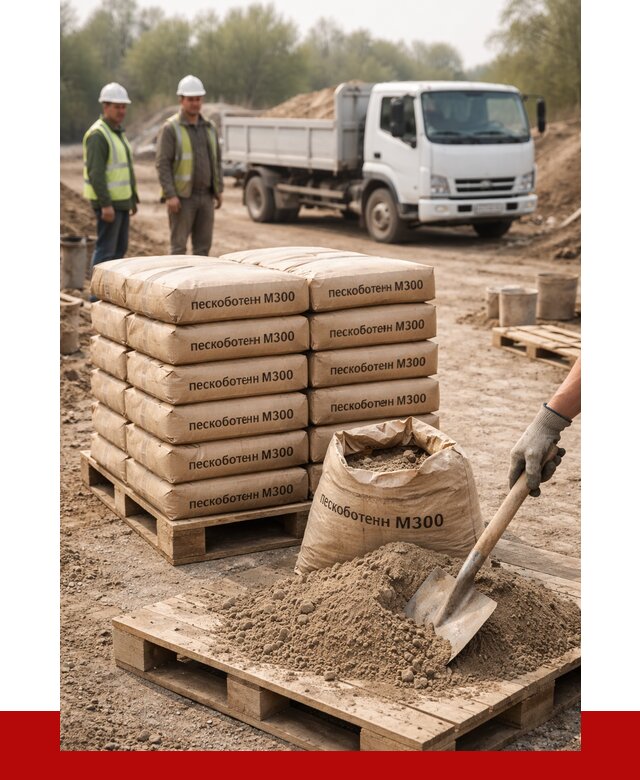 Пескобетон М300 в Белогорске с доставкой от 4744 р. за куб | ПРОНЕРУДБгк