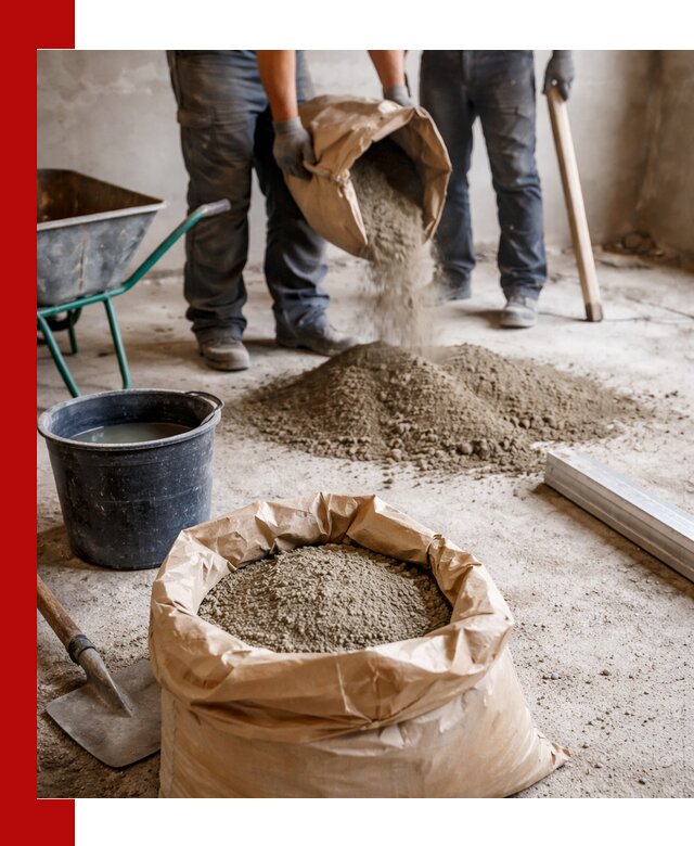 Доставка сухой смеси для стяжки в Белогорске