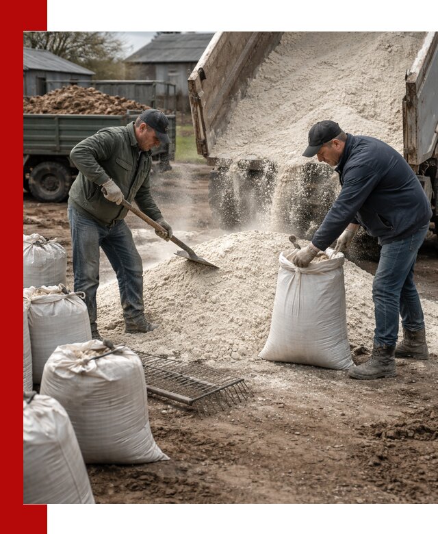 Доставка извести пушонки в Белогорске оптом и мелким оптом