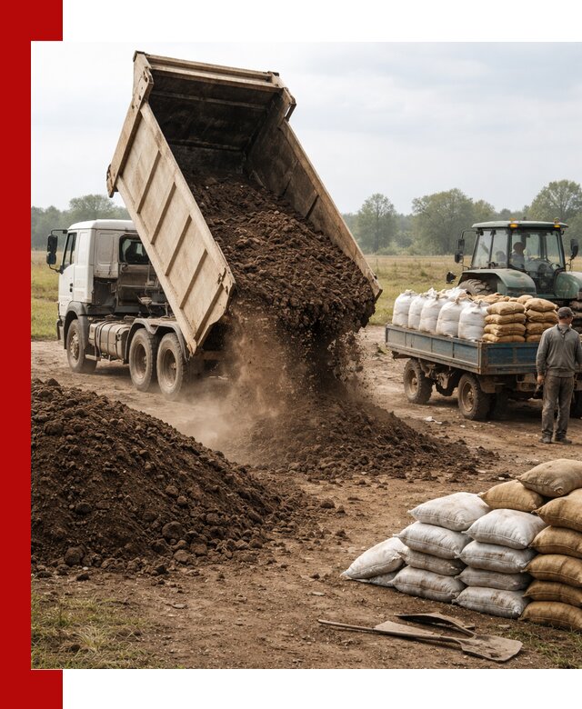 Доставка грунта и удобрений оптом в Белогорске для сельхоз и строительства