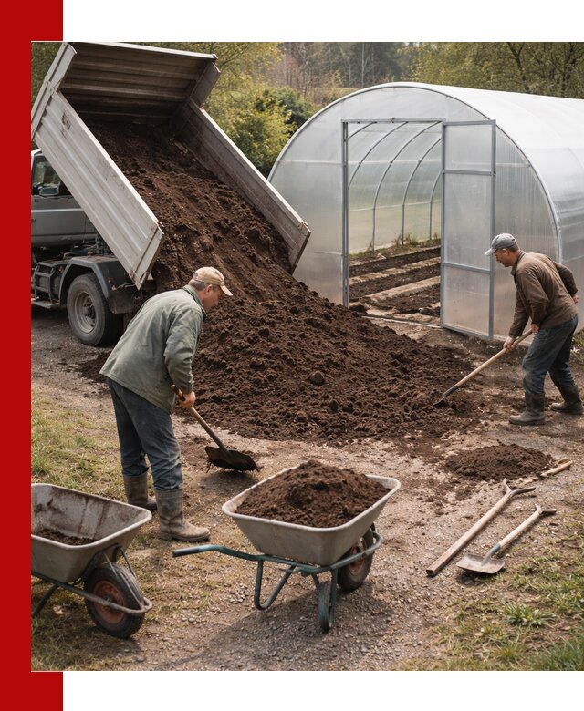 Грунт для теплицы с доставкой в Белогорске — плодородный субстрат под растения