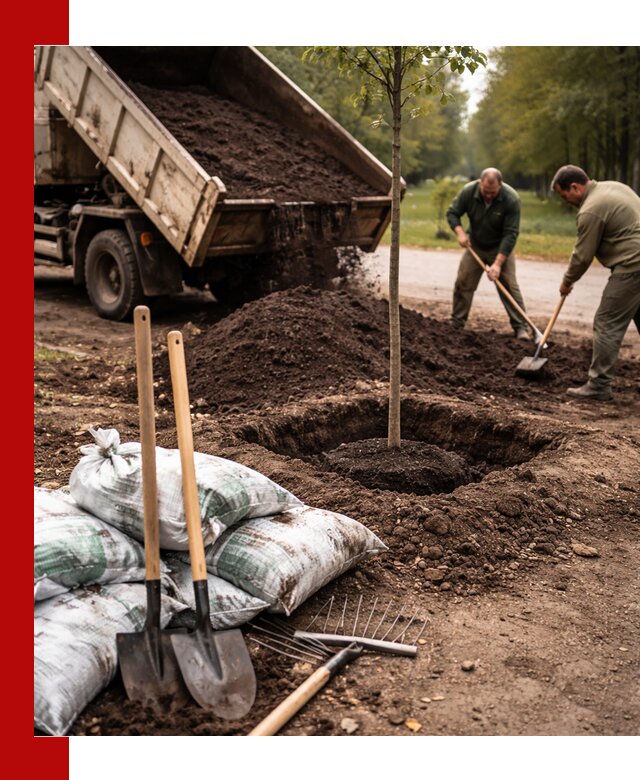 Грунт для посадки деревьев в Белогорске — доставка и подготовка почвы