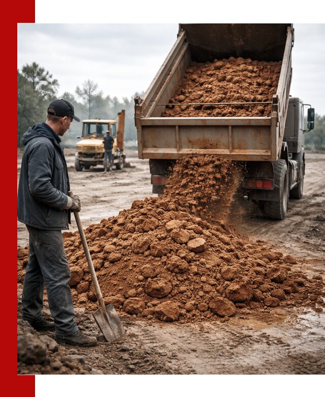 Глина для засыпки в Белогорске с доставкой самосвалами