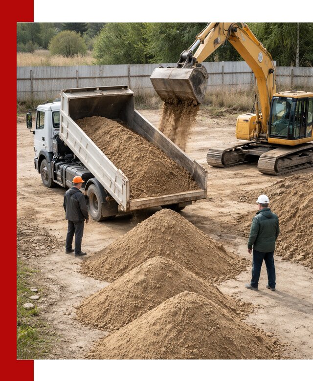 Доставка супеси вагонными и автопартиями в Белогорске