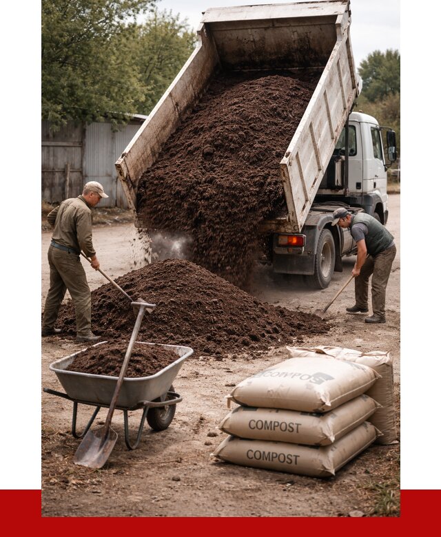 Купить компост в Белогорске от 4285 р. за куб с доставкой | ПРОНЕРУДБгк