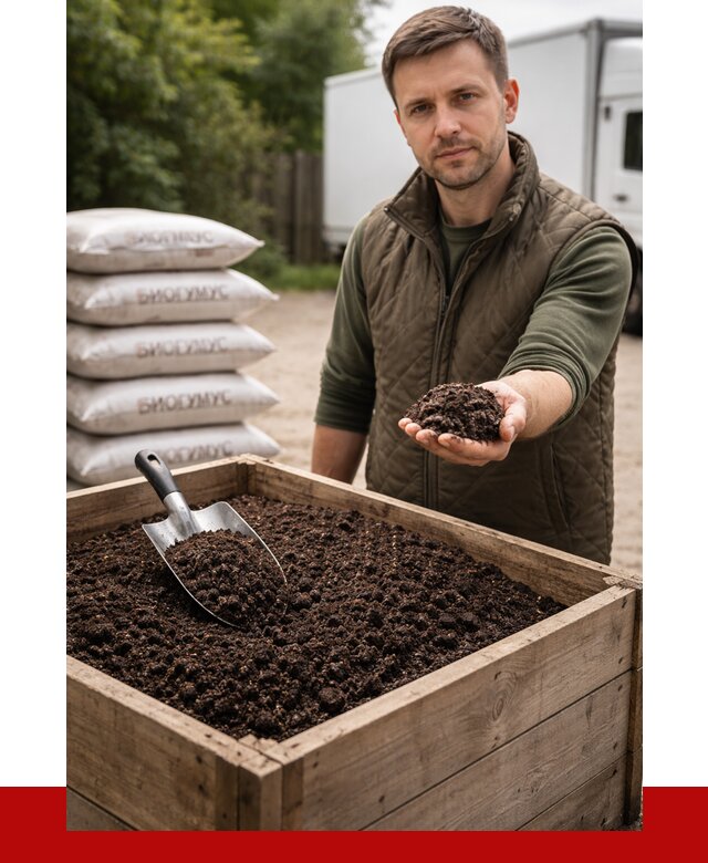 Купить биогумус в Белогорске с доставкой от 8672 р. за куб | ПРОНЕРУДБгк