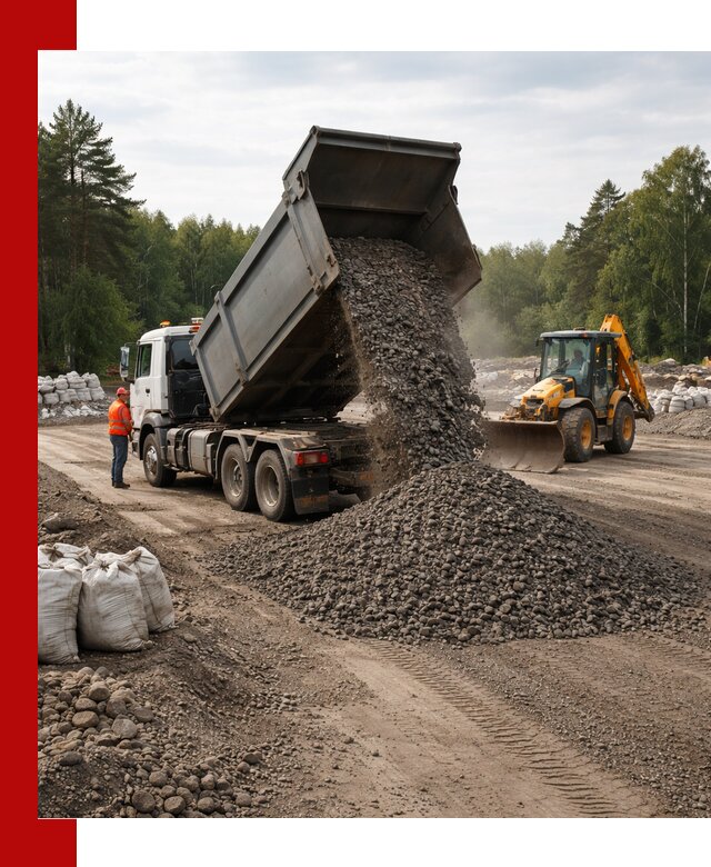 Доставка дробленого асфальта в Белогорске для дорожных работ