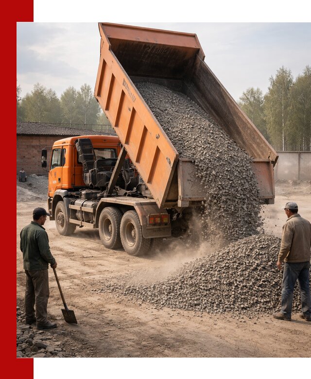 Доставка самосвалом 20 м3 в Белогорске быстро и надежно