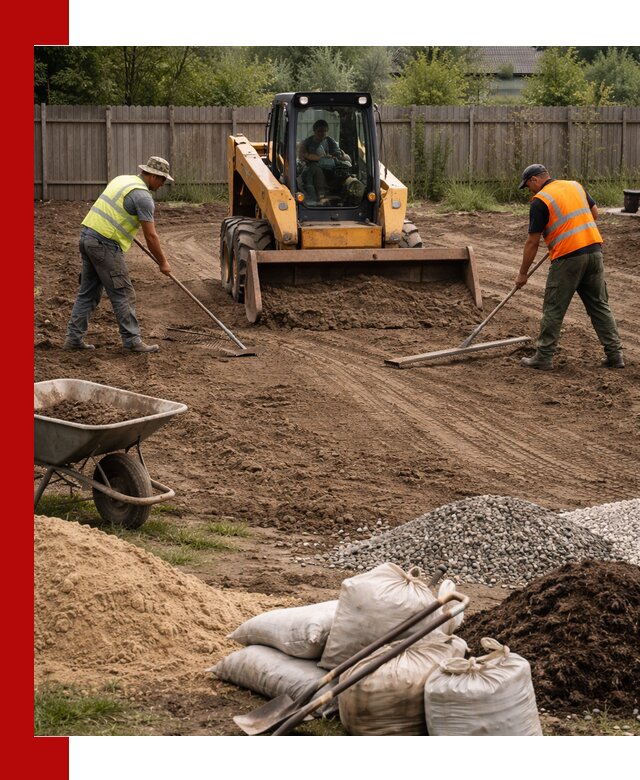 Выравнивание участка под строительство и благоустройство в Белогорске